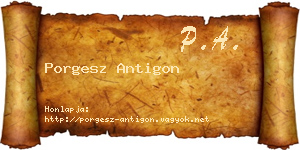 Porgesz Antigon névjegykártya